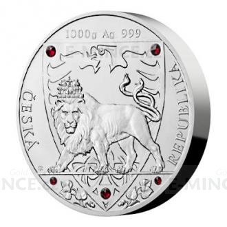2020 - Niue 80 NZD Silver One-Kilo Coin Czech Lion with Czech Garnets - Standard
Click to view the picture detail.