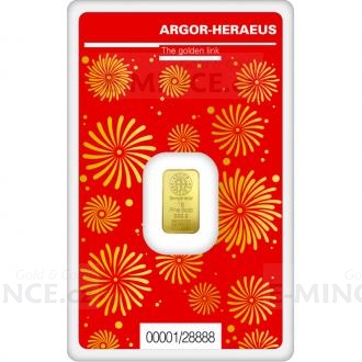 Gold Bar 1 g - Argor Heraeus Year of the Dragon
Click to view the picture detail.