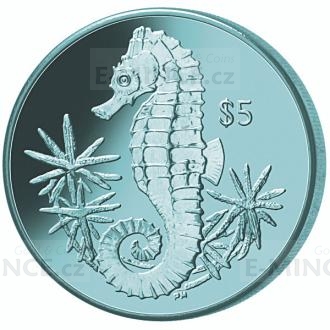 2014 - Virgin Islans 5 $ - Turquoise Seahorse Titanium Coin - BU
Click to view the picture detail.