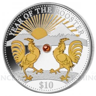 2017 - Fiji 10 $ Year of the Rooster Lunar Pearl Series - Proof
Click to view the picture detail.