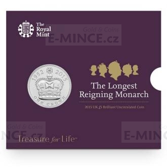 2015 - Grobritannien 5 GBP Am lngsten regierende Monarchin - St.
Klicken Sie zur Detailabbildung.