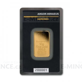 Goldbarren 10 g - Argor Heraeus
Klicken Sie zur Detailabbildung.