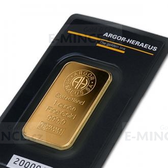 Gold Bar 1 Oz (31,1 g) - Argor Heraeus
Click to view the picture detail.