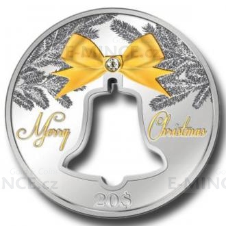 2013 - Kiribati 20 $ - Christmas Bell with Gold and Zircon - Proof
Click to view the picture detail.