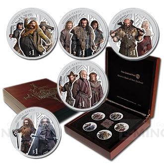 2013 - Neuseeland 5 $ - Silbermnzensatz Der Hobbit: Smaugs Einde - PP
Klicken Sie zur Detailabbildung.