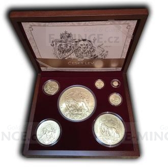 Set of gold coins Czech Lion 2020 - 1/25, 1/4, 1/2, 1, 5, 10 oz, 1 kg
Klicken Sie zur Detailabbildung.