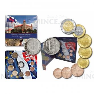 2009 - Slovakia 3,88  The First Set of Slovak Euro Coins - BU
Click to view the picture detail.