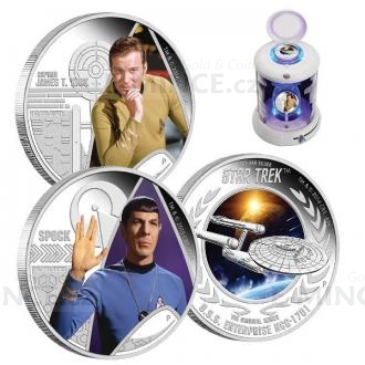 2015 - Tuvalu 3 $ Star Trek Satz - Captain Kirk und U.S.S. Enterprise + Spock - PP
Klicken Sie zur Detailabbildung.