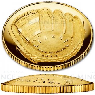 2014 - USA 5 $ - National Baseball Hall of Fame Proof $ 5 Gold Coin
Klicken Sie zur Detailabbildung.