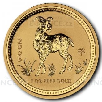2003 - Australia 100 AUD Lunar Series I Year of the Goat 1 oz Au 999,9
Click to view the picture detail.