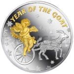 Rok Kozy 2015 2015 - Niue 1 $ Year of the Goat with Angel (Rok kozy s Andlem) - proof