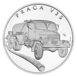 Dopravn prostedky 2024 - Niue 1 NZD Stbrn mince Na kolech - Nkladn automobil Praga V3S - proof