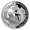 Stříbrná medaile Dějiny válečnictví - Zikmund Lucemburský - Založení Dračího řádu - proof (Obr. 1)
