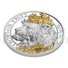 2021 - Niue 2 NZD Silver 1 Oz Bullion Coin Czech Lion Gold Plated Number - Proof (Obr. 5)