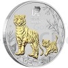 2022 - Australia 1 AUD Year of the Tiger 1oz Silver Gilded Edition - BU (Obr. 4)