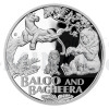 2022 - Niue 1 NZD Stbrn mince Kniha Dungl - Medvd Bal a ern panter Baghra - proof (Obr. 7)