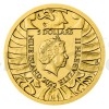 2022 - Niue 5 NZD Gold 1/25 Oz Bullion Coin Czech Lion - Standard Number (Obr. 1)