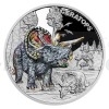 2022 - Niue 1 NZD Stbrn mince Pravk svt - Triceratops - proof (Obr. 7)