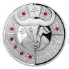Stbrn mince Crystal Coin - Rok buvola - proof (Obr. 0)