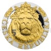 2022 - Niue 2 NZD Silver 1 oz Bullion Coin Czech Lion ANNIVERSARY - nummeriert vergoldet PP (Obr. 0)
