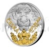 2023 - Niue 2 NZD Silver 1 Oz Bullion Coin Czech Lion Gold Plated Number - Proof (Obr. 4)
