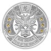 2024 - Samoa 2 WST Stbrn mince Crystal Coin - Rok draka - proof (Obr. 0)