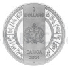 2024 - Samoa 2 WST Stbrn mince Crystal Coin - Rok draka - proof (Obr. 1)