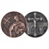 Saint John of Nepomuk - Set of 2 Medals - Antique Finish (Obr. 3)