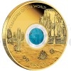 2015 - Australia 100 $ Treasures of the World Gold Coin - North America / Turquoise - Proof (Obr. 3)