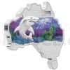 2016 - Australia 1 $ Australian Map Shaped Coin - Great White Shark 1oz (Obr. 3)