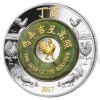 2017 - Laos 2000 KIP Lunar Year of the Rooster with Jade - Proof (Obr. 1)