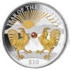 2017 - Fiji 10 $ Year of the Rooster Lunar Pearl Series - Proof (Obr. 1)