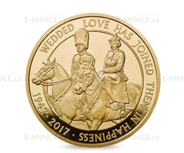 2017 - Great Britain 5 GBP Platinum Wedding 2017 UK Ł5 Gold Proof Coin