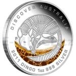 Discover Australia 2011 - Discover Australia Dreaming - Dingo 1oz Silver Coin