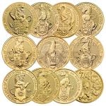 2016 - 2021 - Velk Britnie - The Queen's Beasts Set - 11 oz - Gold Bullion Coins