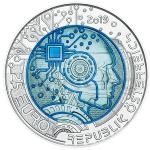  2019 - Austria 25 € Silver Niobium Artificial Intelligence / Künstliche Intelligenz - BU
