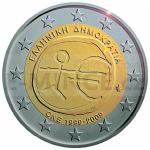 2 and 5 Euro Coins 2009 - 2 € Greece - 10th anniversary of Economic and Monetary Union - Unc