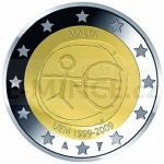 2 and 5 Euro Coins 2009 - 2 € Malta - 10th anniversary of Economic and Monetary Union - Unc