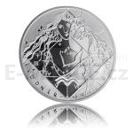 Tschechien & Slowakei Silver medal The Aquarius sign of zodiac - proof