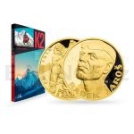 Gold quarter-ounce medal Radek Jaros with a Book - proof