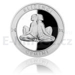 Silver Medal Sign of Zodiac - Gemini - Proof