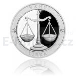 Silver Medal Sign of Zodiac - Libra - Proof