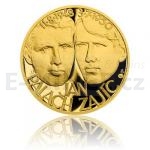 Tschechische Medailen Gold ducat National Heroes - Jan Palach and Jan Zajc - proof