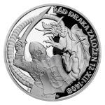 Stříbrná medaile Dějiny válečnictví - Zikmund Lucemburský - Založení Dračího řádu - proof