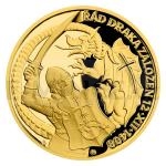 Zlatá uncová medaile Dějiny válečnictví - Zikmund Lucemburský - Založení Dračího řádu - proof