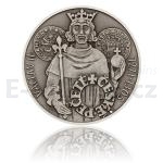 Czech Mint 2018 Silver medal Czech Seals - Wenceslaus II of Bohemia - stand