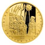 esk medaile Zlat pluncov medaile Prvn prask defenestrace - proof
