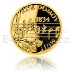 Czech Mint 2019 Gold Medal Kde domov můj - Fidlovačka - Proof
