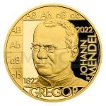 Zlat pluncov medaile Gregor Mendel - proof