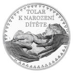 Stbrn medaile Tolar k narozen dtte Konk 2023 - proof